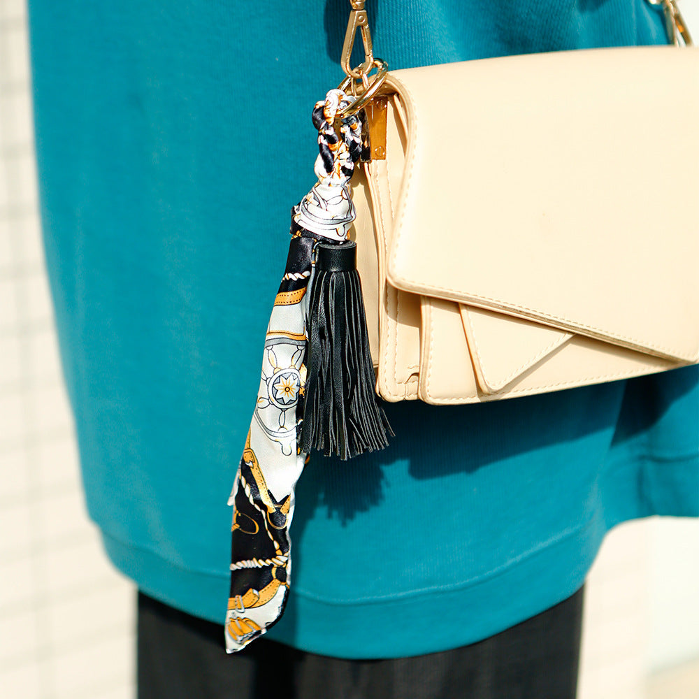 Wholesale PU Tassel Ethnic Keychain